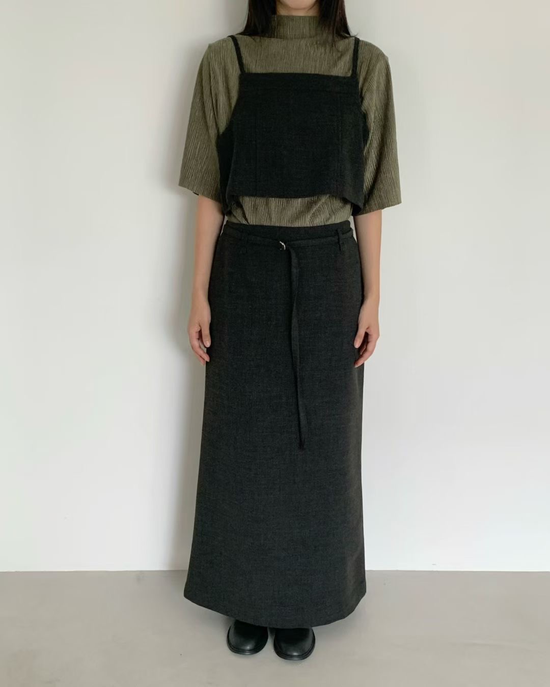 FERVENT韓國代購㊣女裝新款人氣25秋冬時尚推薦職業熱賣長裙FERVENT長裙圖色2