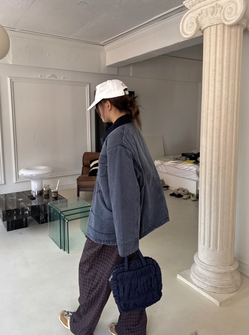 PEBBLE韓國代購㊣女裝新品休閑時尚25秋冬職業推薦夾克夾棉PEBBLE/LAYER夾克