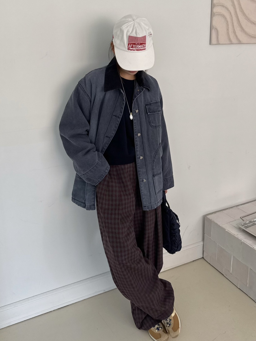 PEBBLE韓國代購㊣女裝新品休閑時尚25秋冬職業推薦夾克夾棉PEBBLE/LAYER夾克