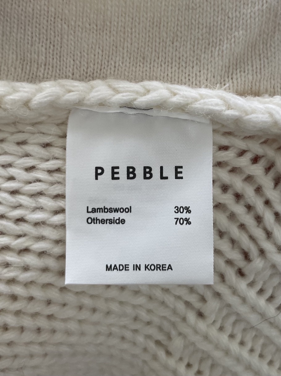 PEBBLE韓國直郵㊣女裝新款推薦時尚人氣25秋冬真品毛衣連帽PEBBLE/LAYER毛衣