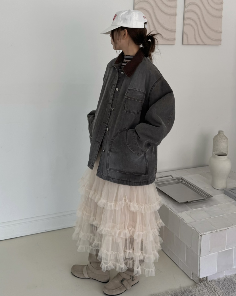 PEBBLE東大門㊣代購女裝新款25秋冬休閑推薦人氣半身裙中短裙PEBBLE/LAYER半身裙/中短裙