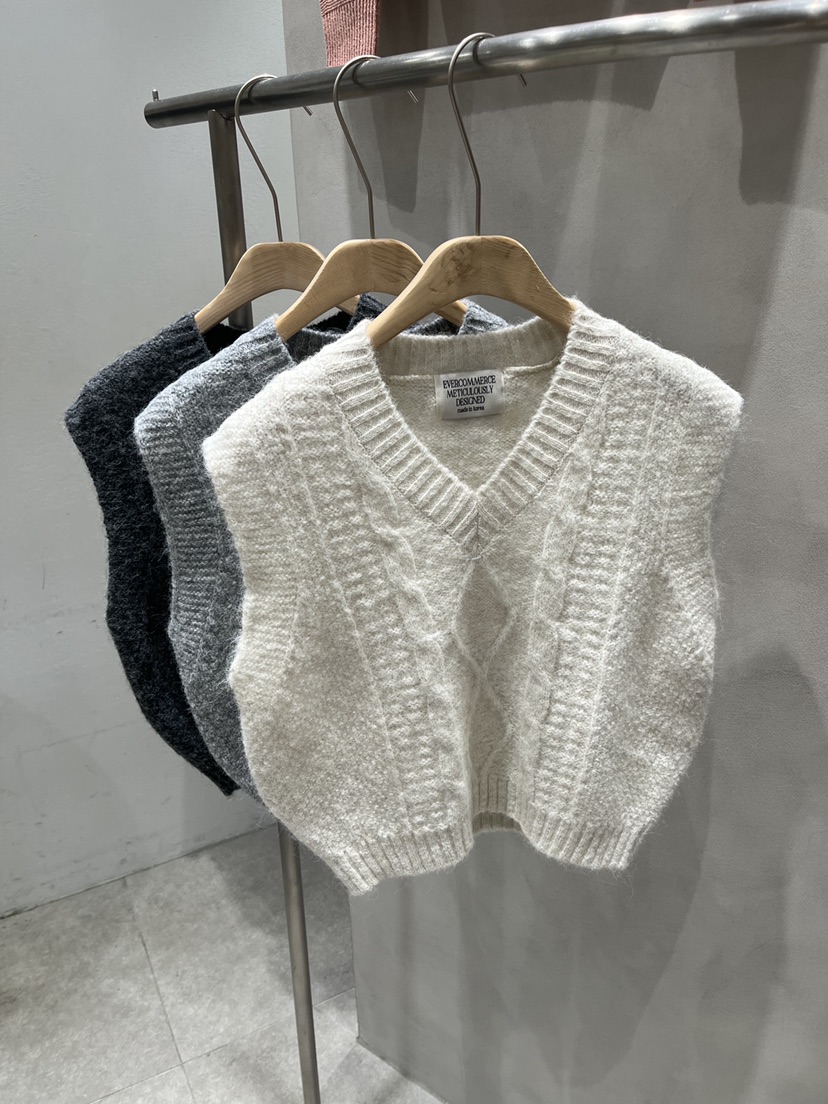EVERCOMMERCE METICULOUSLY DESIGNED東大門㊣代購女裝新品時尚吊帶背心羊毛EVERCOMMERCE吊帶/背心