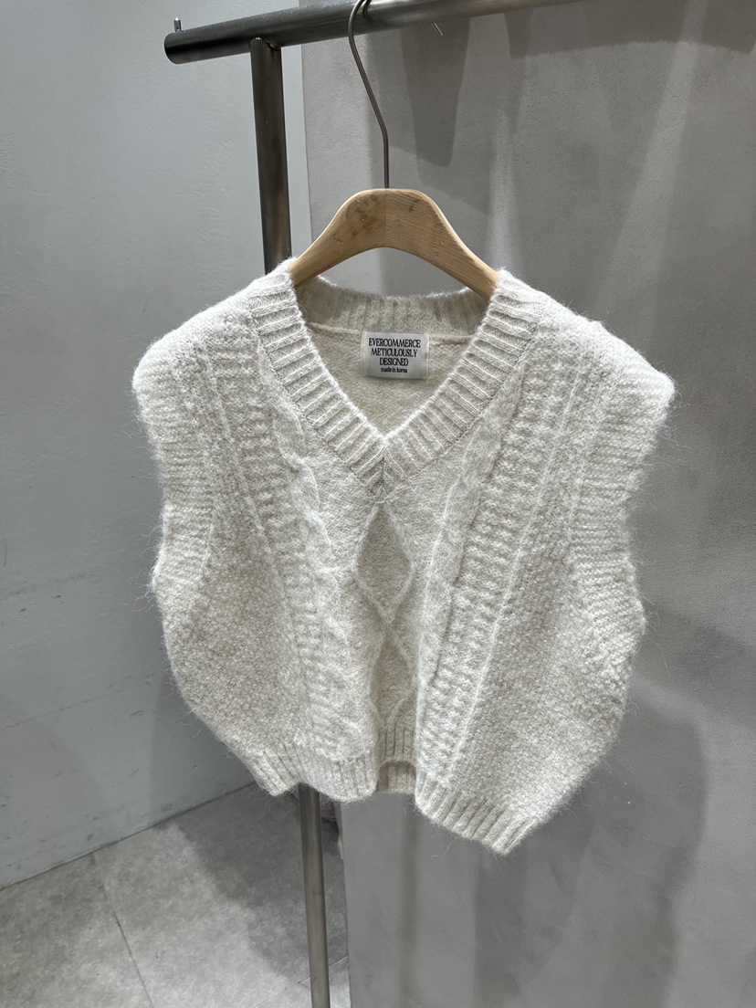 EVERCOMMERCE METICULOUSLY DESIGNED東大門㊣代購女裝新品時尚吊帶背心羊毛EVERCOMMERCE吊帶/背心圖色4
