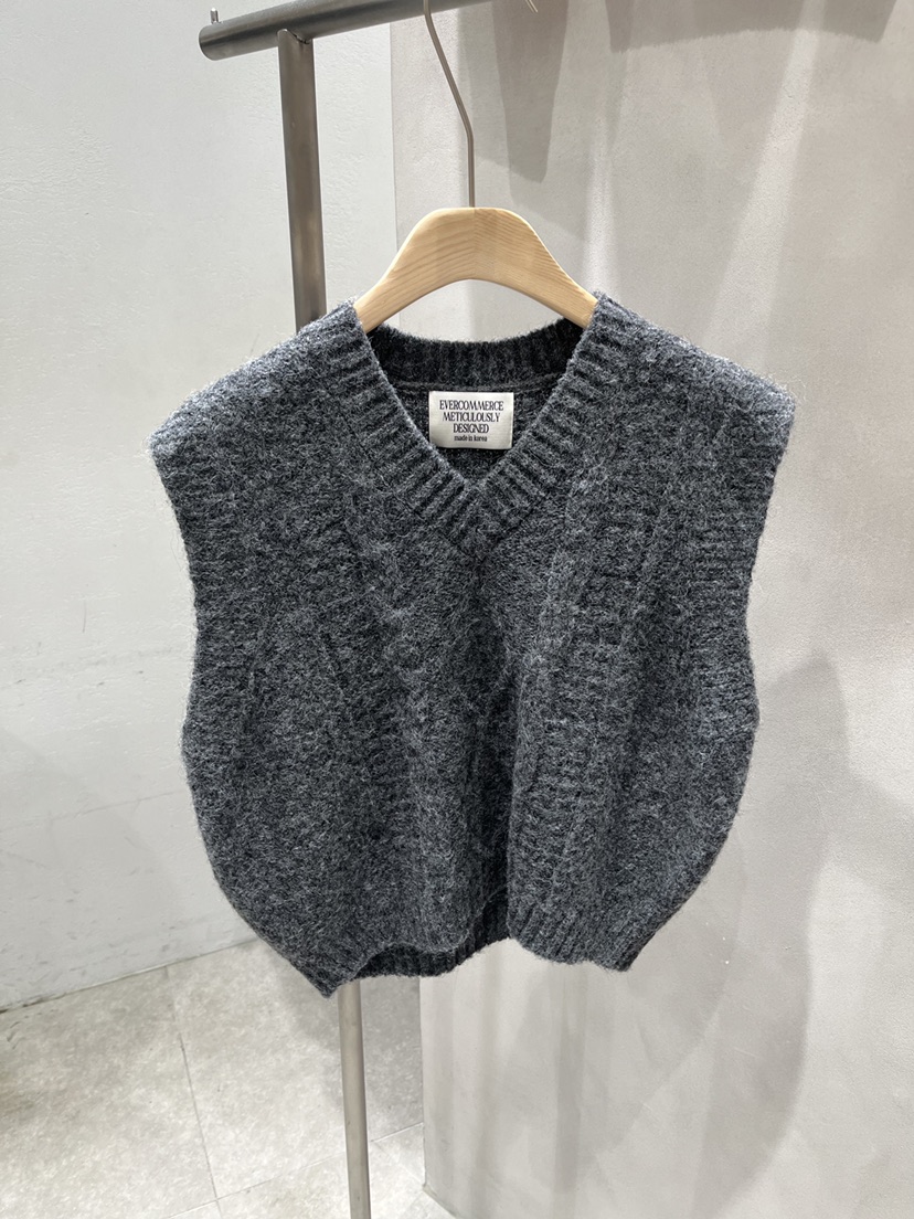EVERCOMMERCE METICULOUSLY DESIGNED東大門㊣代購女裝新品時尚吊帶背心羊毛EVERCOMMERCE吊帶/背心圖色5