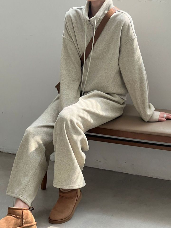STAY HERE韓國代購㊣女裝新款推薦25秋冬職業時尚套裝加絨STAY HERE套裝
