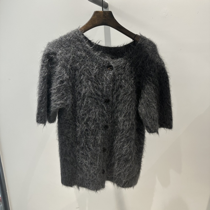 JANE BIRKIN東大門㊣實拍女士新款職業人氣毛衣羊駝毛開衫JANE BIRKIN設計師品牌毛衣圖色1灰色