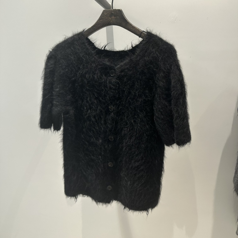 JANE BIRKIN東大門㊣實拍女士新款職業人氣毛衣羊駝毛開衫JANE BIRKIN設計師品牌毛衣圖色2黑色