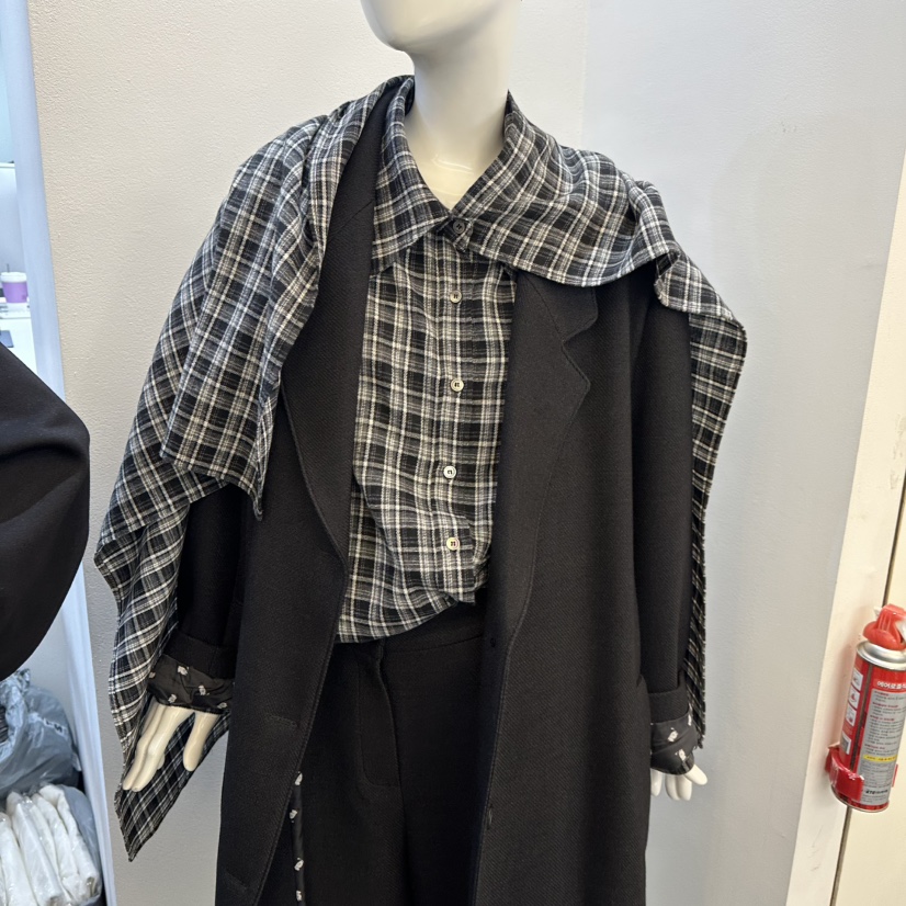 VISUAL SPACE韓國代購㊣女士新品25秋冬人氣套裝兩件套圍巾VISUAL SPACE套裝