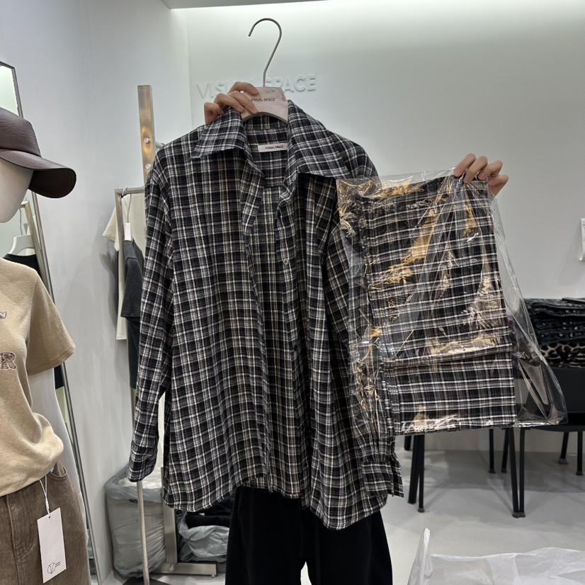 VISUAL SPACE韓國代購㊣女士新品25秋冬人氣套裝兩件套圍巾VISUAL SPACE套裝圖色2