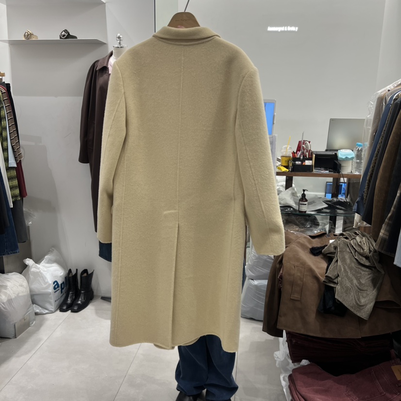 ANN MARGRET東大門㊣代購女裝新品熱賣中長款大衣手工狐貍GRETA.Y中長款大衣
