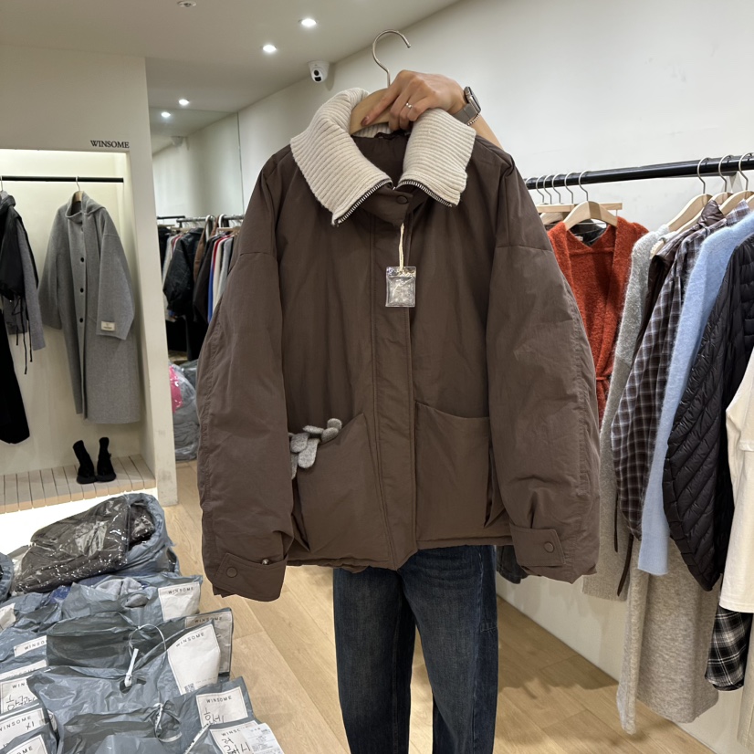 WINSOME東大門㊣代購女裝新品熱賣推薦25秋冬真品短款羽絨服棉WINSOME短款羽絨服圖色3