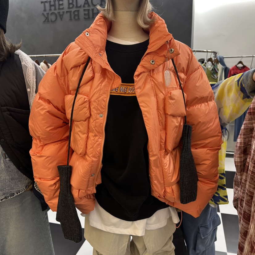 LADYBLACK韓國代購㊣女裝新品休閑職業推薦熱賣短款羽絨服口袋LADYBLACK短款羽絨服