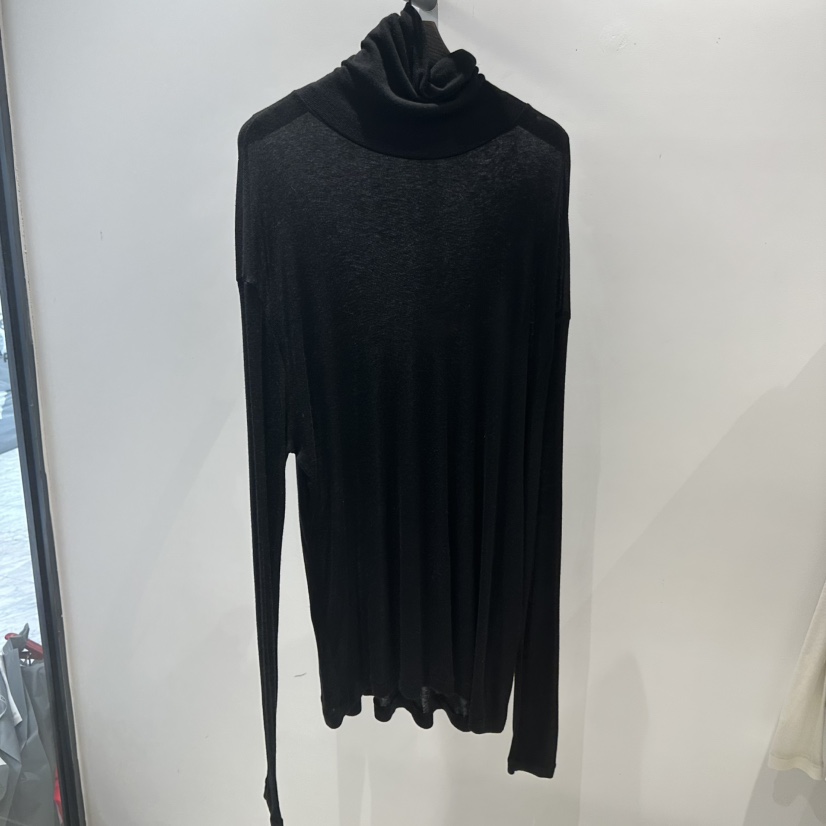 JANE BIRKIN韓國代購㊣女裝新品職業25秋冬推薦長袖T恤羊毛JANE BIRKIN設計師品牌長袖T恤圖色2黑色