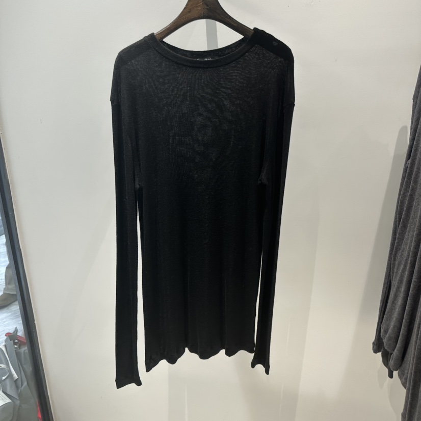 JANE BIRKIN韓國直郵㊣女士新品推薦時尚25秋冬長袖T恤羊毛JANE BIRKIN設計師品牌長袖T恤圖色4黑色
