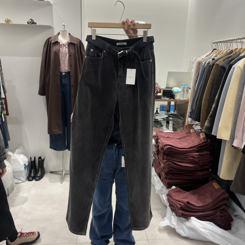 ANN MARGRET東大門㊣實拍女士新品職業牛仔褲燈芯絨GRETA.Y牛仔褲