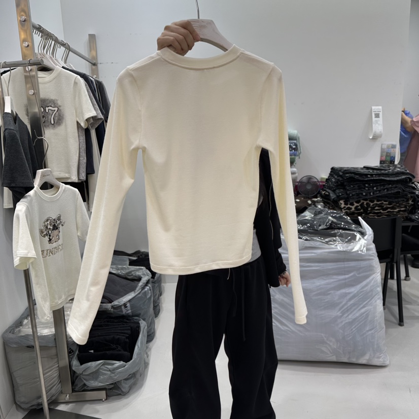 VISUAL SPACE東大門㊣實拍女士新品真品人氣25秋冬長袖T恤VISUAL SPACE長袖T恤