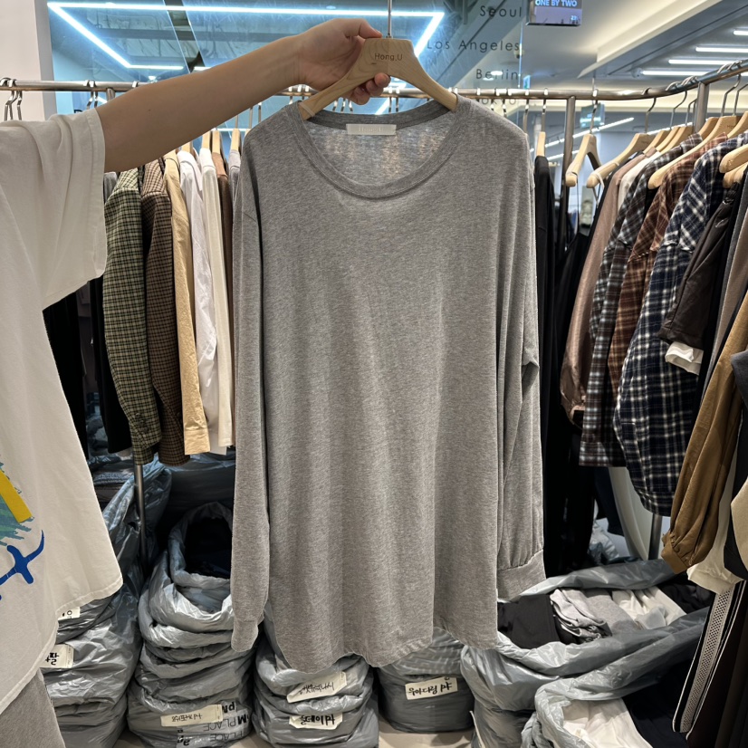 HONG.U韓國代購㊣女裝新品休閑人氣熱賣推薦職業25秋冬長袖T恤HONG.U長袖T恤圖色2