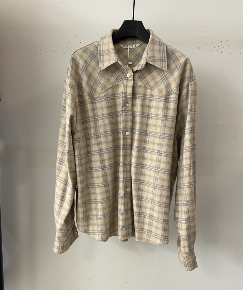 OBJET韓國代購㊣女士新品25秋冬職業時尚休閑熱賣襯衫蕾絲衫love us u/OBJET襯衫/蕾絲衫