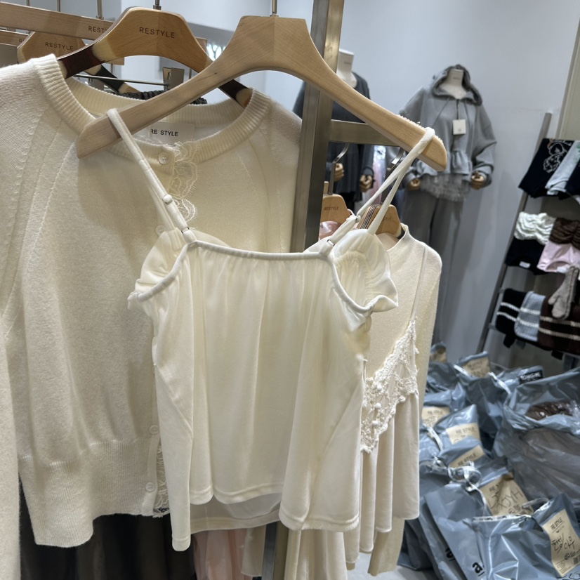 RE STYLE-Q韓國代購㊣女裝新款休閑人氣25秋冬真品吊帶背心RE STYLE吊帶/背心