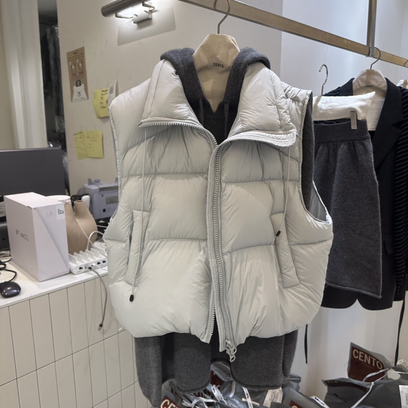 CENTO東大門㊣實拍女士新品25秋冬熱賣休閑馬甲不含內搭鴨絨CENTO馬甲圖色4淺藍色