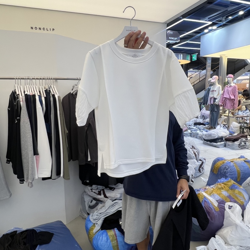 NON CLIP東大門㊣直郵女裝新品時尚休閑人氣真品25秋冬T恤NON CLIPT恤圖色2