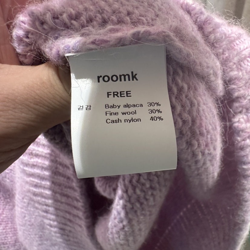 ROOM K-P東大門㊣直郵女裝新款熱賣25秋冬人氣推薦毛衣羊駝ROOM K毛衣