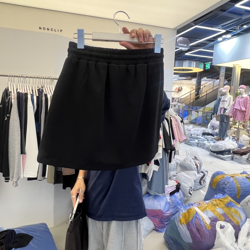 NON CLIP東大門㊣實拍女裝新款真品職業休閑推薦時尚短裙拉鏈NON CLIP短裙