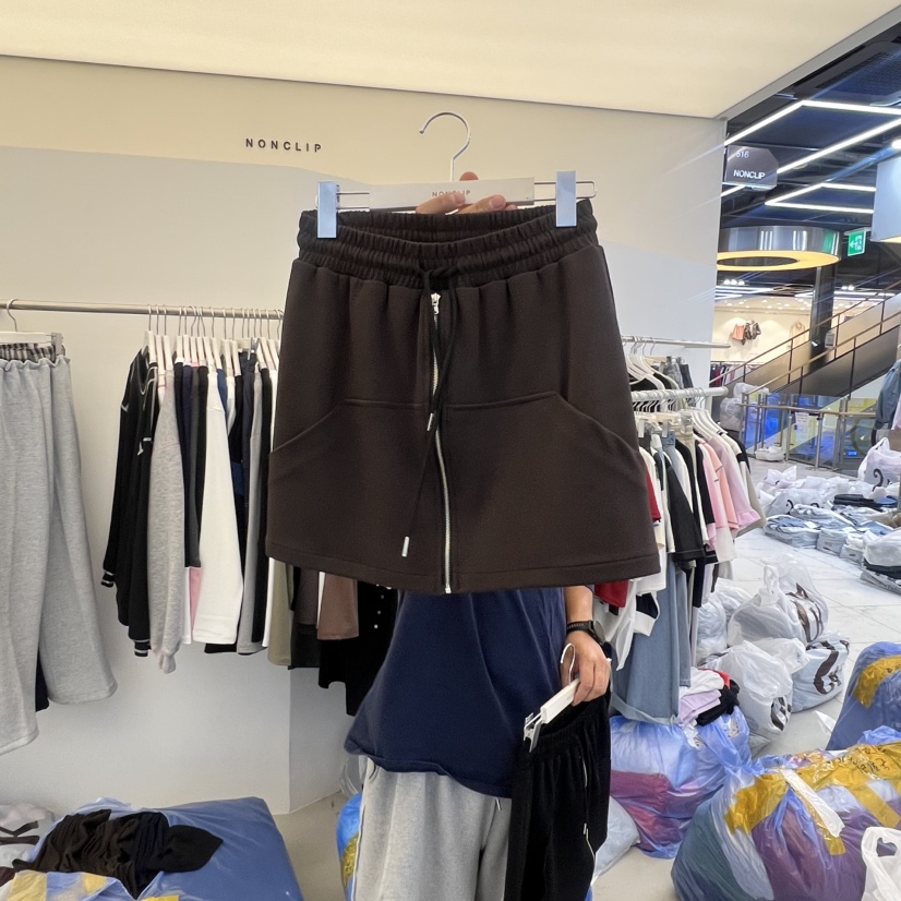 NON CLIP東大門㊣實拍女裝新款真品職業休閑推薦時尚短裙拉鏈NON CLIP短裙