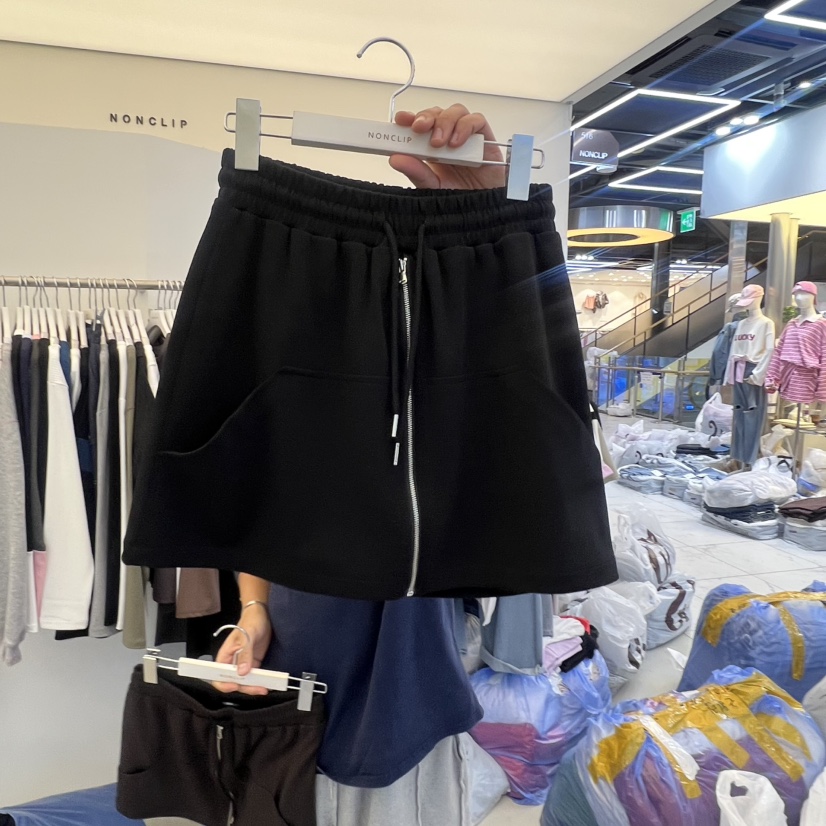 NON CLIP東大門㊣實拍女裝新款真品職業休閑推薦時尚短裙拉鏈NON CLIP短裙圖色2