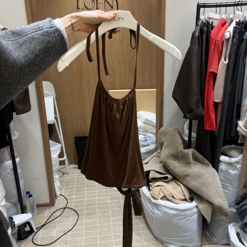 LOFN東大門㊣實拍女裝新款25秋冬真品休閑吊帶背心不含內搭LOFN吊帶/背心圖色3