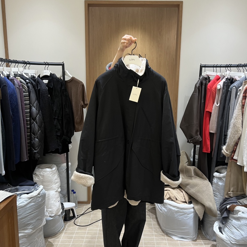LOFN東大門㊣直郵女士新款真品休閑時尚熱賣人氣長款棉服棉LOFN長款棉服圖色2