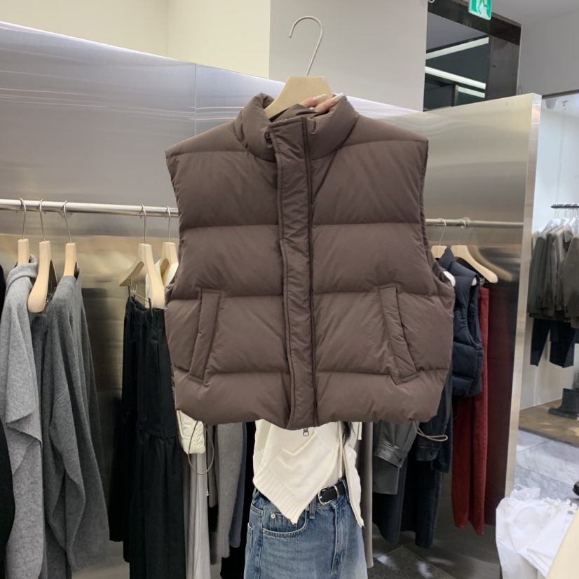 VELVET UNDERGROUND韓國直郵㊣女裝新品25秋冬馬甲不含內搭填充鴨絨VELVET UNDERGROUND馬甲