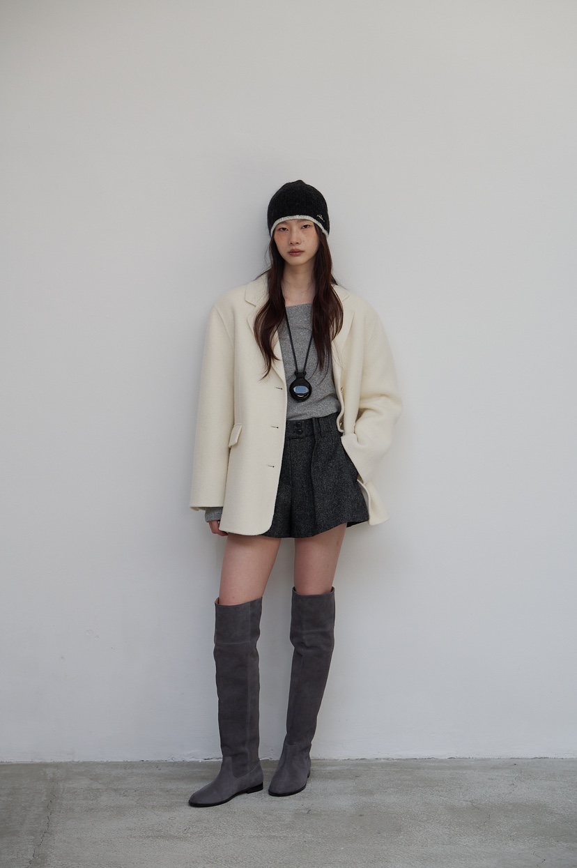 SHOP POSTER東大門㊣直郵女士新品時尚推薦25秋冬短款大衣手工SHOP_POSTER短款大衣