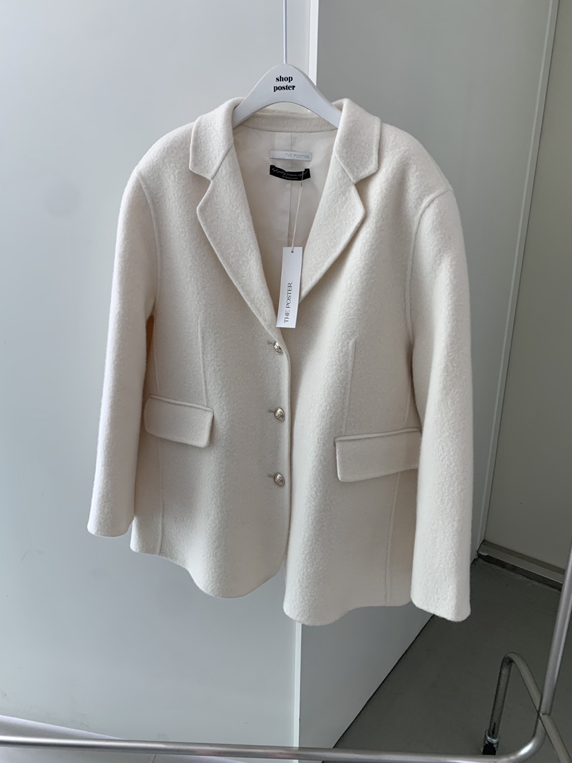 SHOP POSTER東大門㊣直郵女士新品時尚推薦25秋冬短款大衣手工SHOP_POSTER短款大衣