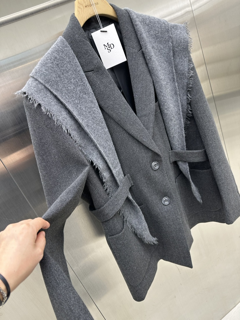 MYDRESS韓國代購㊣女裝新款推薦人氣時尚職業真品夾克含圍巾MYDRESS夾克