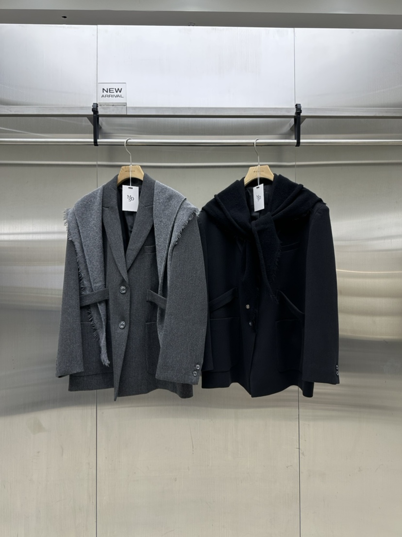 MYDRESS韓國代購㊣女裝新款推薦人氣時尚職業真品夾克含圍巾MYDRESS夾克