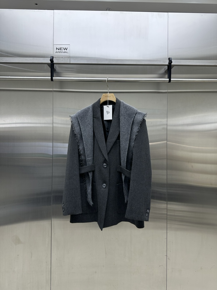 MYDRESS韓國代購㊣女裝新款推薦人氣時尚職業真品夾克含圍巾MYDRESS夾克