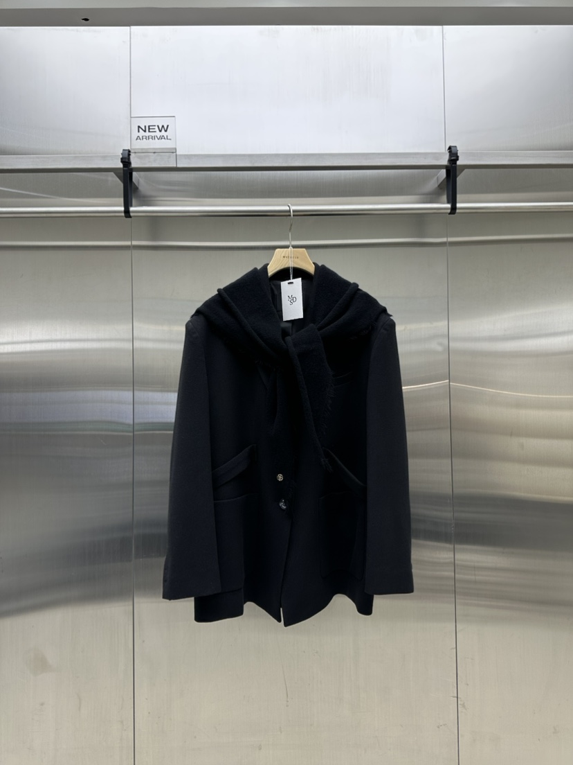 MYDRESS韓國代購㊣女裝新款推薦人氣時尚職業真品夾克含圍巾MYDRESS夾克圖色2