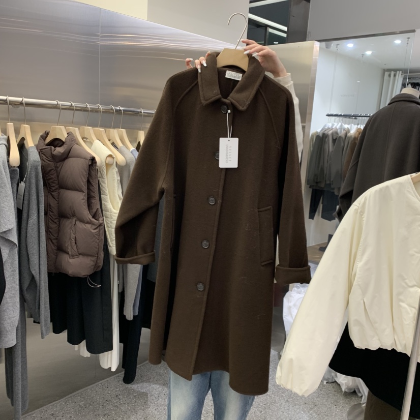 VELVET UNDERGROUND東大門㊣直郵女裝新品25秋冬中長款大衣手工制作VELVET UNDERGROUND中長款大衣