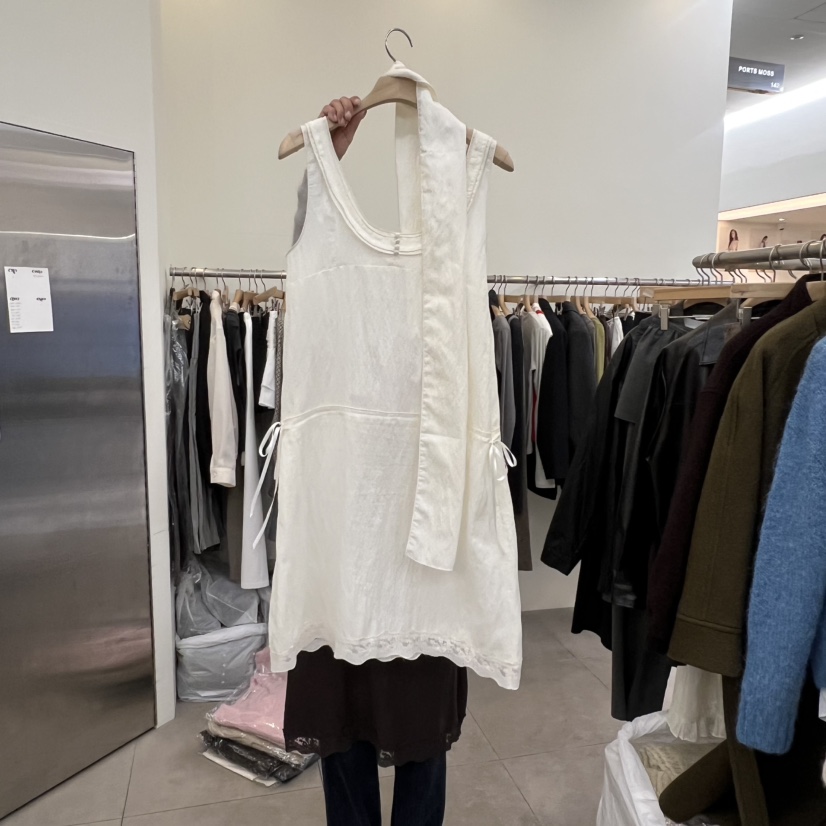 PORTS MOSS東大門㊣直郵女士新品時尚連衣裙不含內搭含飄帶蕾絲PORTS MOSS連衣裙圖色1