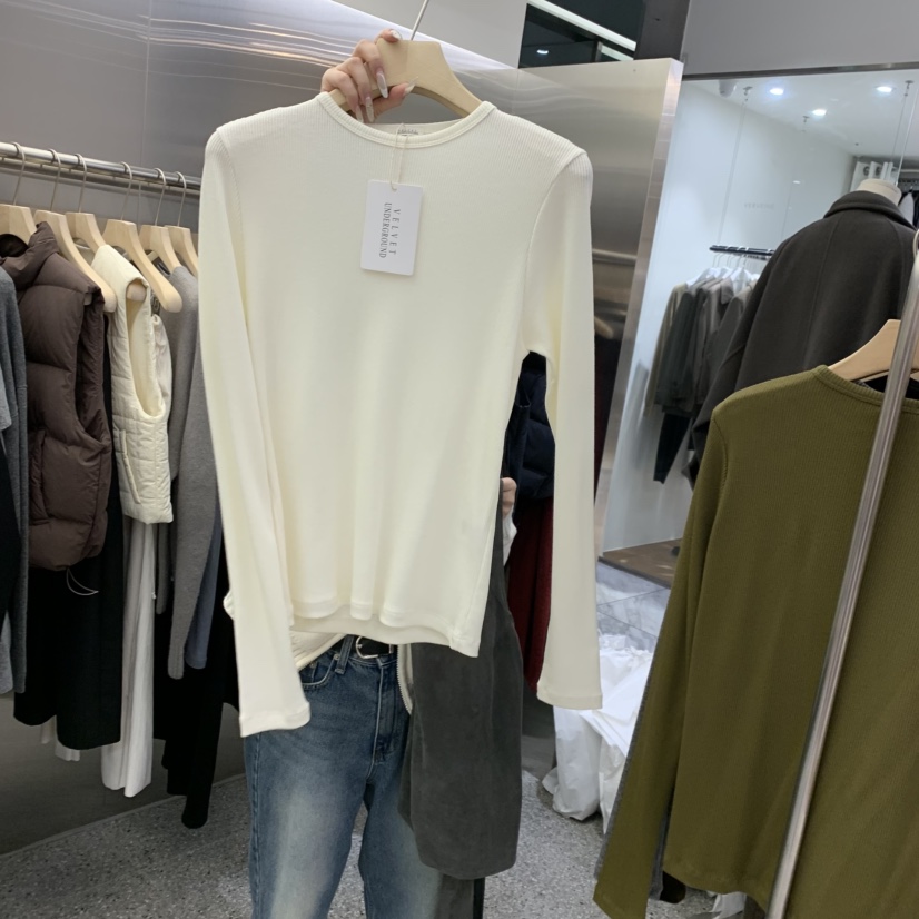VELVET UNDERGROUND東大門㊣代購女士新款25秋冬職業長袖T恤VELVET UNDERGROUND長袖T恤圖色5