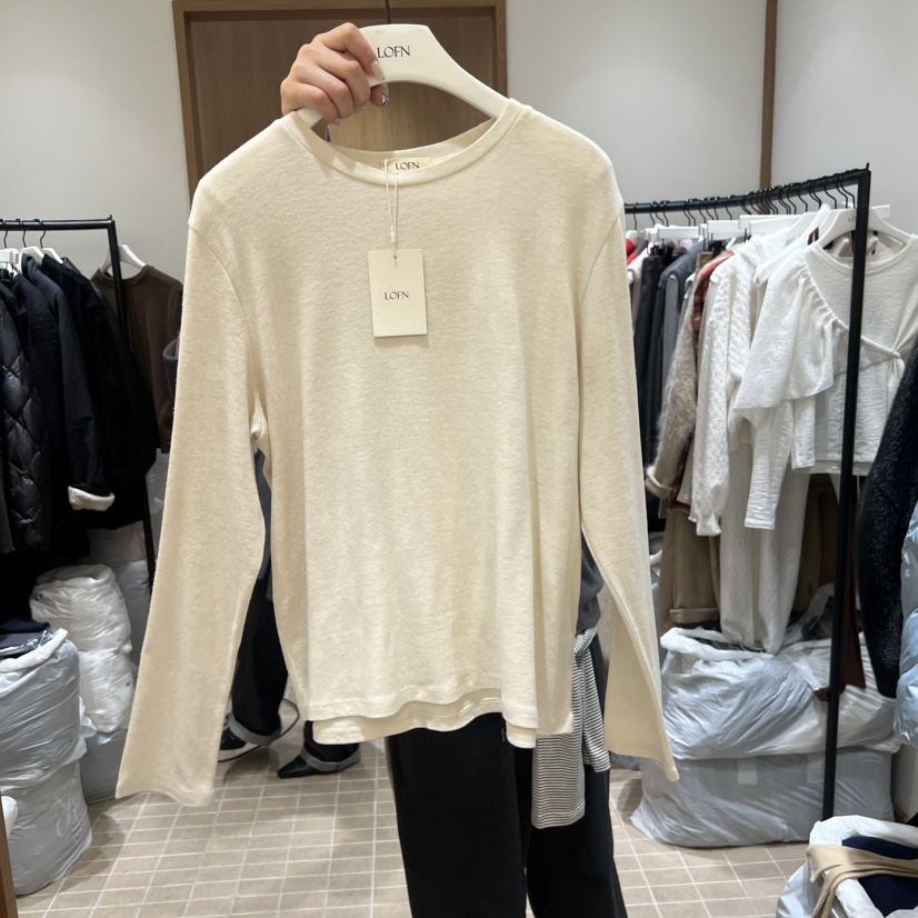 LOFN東大門㊣直郵女士新品熱賣真品職業人氣推薦時尚長袖T恤LOFN長袖T恤