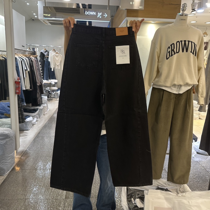 KINOA韓國代購㊣女裝新款推薦真品25秋冬休閑時尚熱賣牛仔褲KINOA牛仔褲