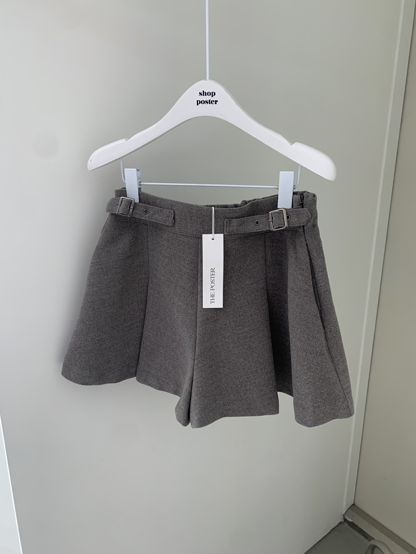 SHOP POSTER東大門㊣直郵女裝新品25秋冬職業休閑短褲喇叭SHOP_POSTER短褲圖色2