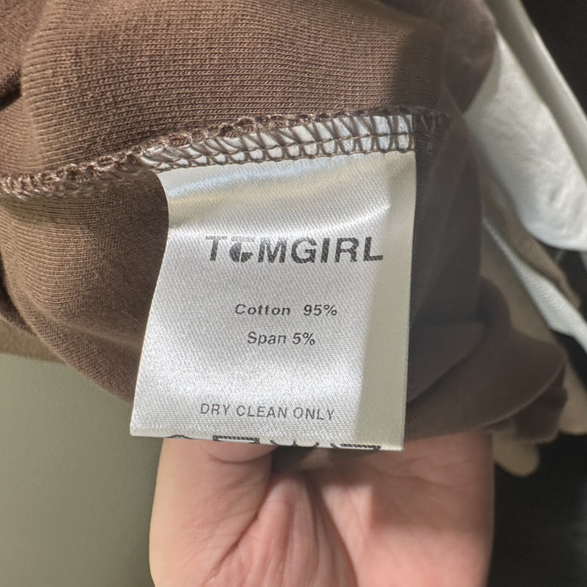 TOMGIRL韓國直郵㊣女裝新款真品人氣休閑25秋冬熱賣T恤水洗TOMGIRLT恤