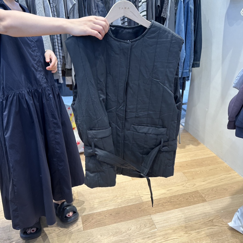 TARA韓國直郵㊣女裝新款熱賣休閑人氣推薦真品時尚馬甲含腰帶TARA馬甲圖色3卡其色