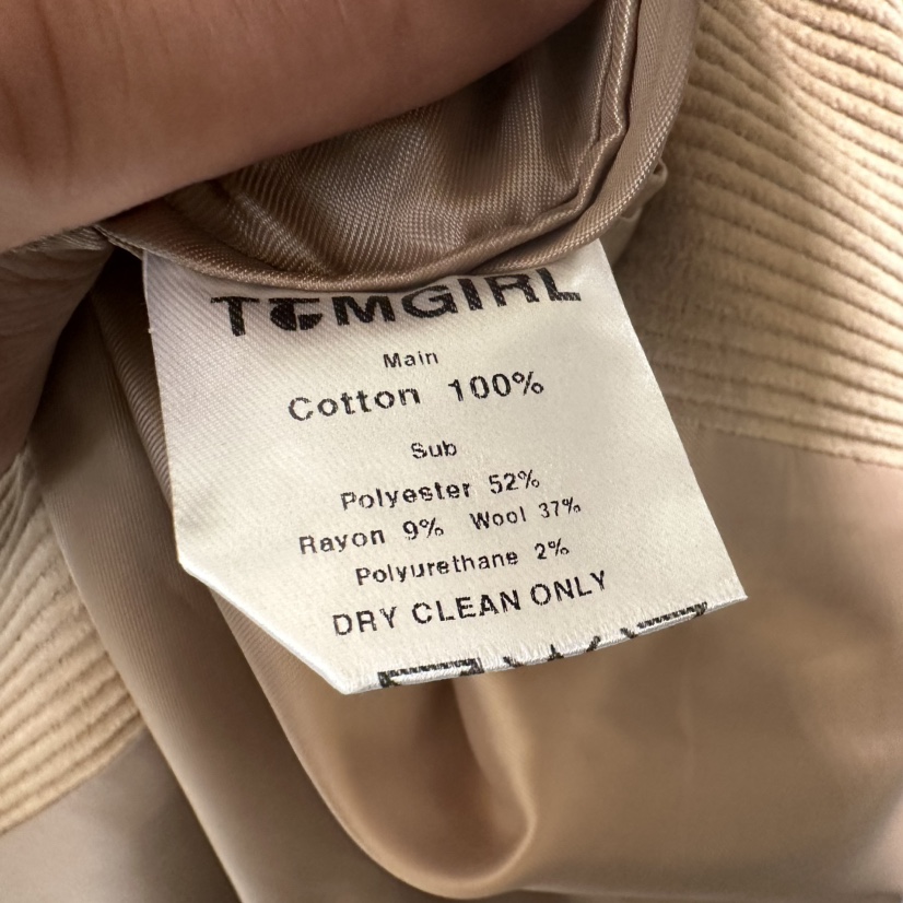 TOMGIRL韓國代購㊣女士新款熱賣人氣時尚25秋冬推薦夾克燈芯絨TOMGIRL夾克