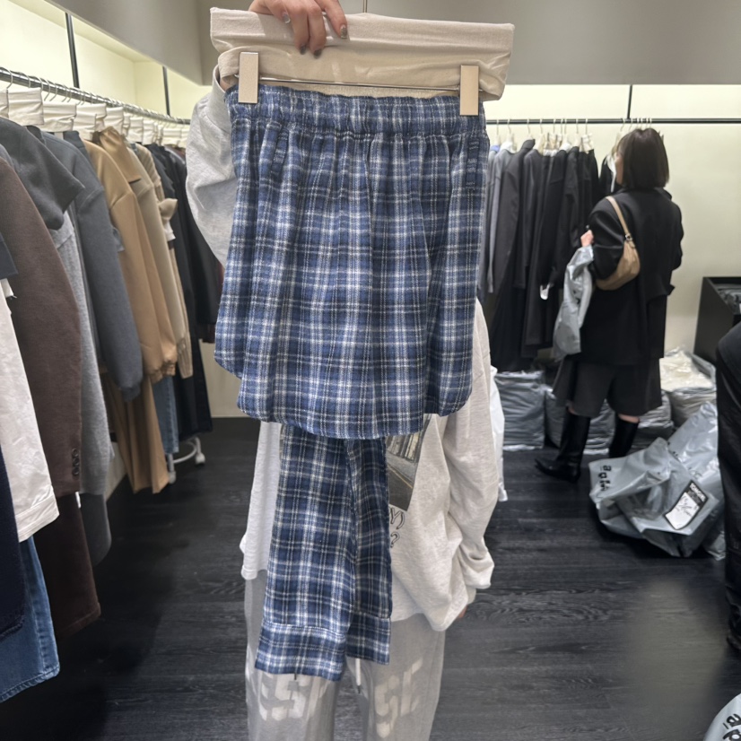 TOMGIRL東大門㊣實拍女裝新品職業時尚真品推薦休閑短裙格紋TOMGIRL短裙