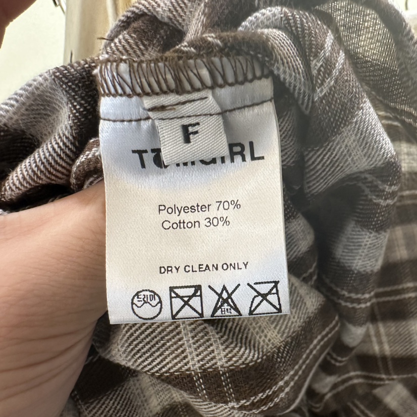 TOMGIRL東大門㊣實拍女裝新品職業時尚真品推薦休閑短裙格紋TOMGIRL短裙