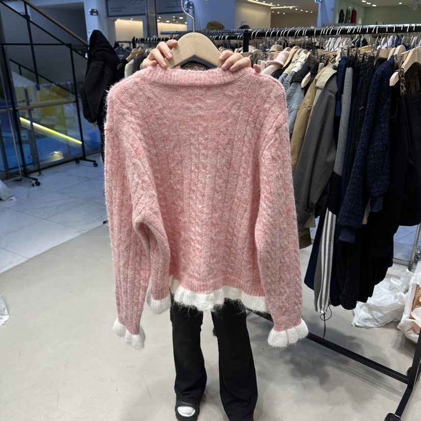 HOT PLACE韓國代購㊣女士新品休閑真品職業時尚毛衣刺繡開衫HOT PLACE/DREAM GIRIS毛衣